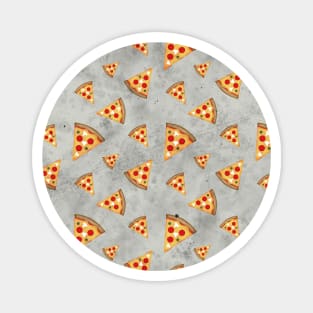 Cool pizza slices vintage gray pattern Magnet